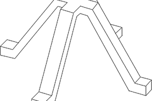 采用纤维编织布制备金字塔型点阵夹芯板的方法