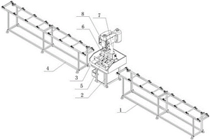 用于复合材料电缆桥架的梯帮的同时加工出四孔的钻床