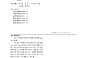 金属-增强塑料复合材料制件及其成型方法