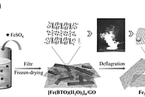 超小Fe<sub>3</sub>O<sub>4</sub>/RGO复合物的低温超快速制备方法