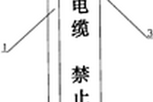 用于地下管道的带有警示条的标志桩