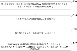 TiO<sub>2</sub>-Ag-BIT纳米复合物及其制备方法和应用