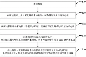 检测阿尔茨海默症标志物的光电免疫传感器及其制备方法与应用