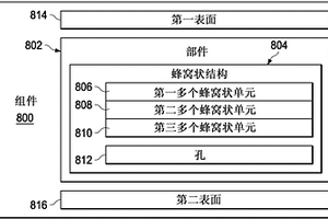 包括具有蜂窝状结构的部件的组件及制造部件的方法