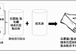 石墨烯贴合六方纳米片层氮化硼复合乳胶制备高强无敏高隔绝医疗手套的方法