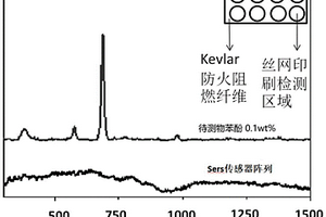 基于防火阻燃纤维的丝网印刷SERS传感阵列基底及其制备方法与应用