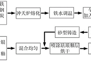 含纳米银抗菌釉层的耐蚀铸铁材料及其制备方法和应用