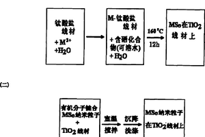 硒化物纳米粒子负载在TiO2线材上的制备方法