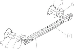 轻量化的后保险杠横梁总成结构