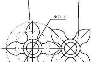 用于汽车增压泵的四叶罗茨转子
