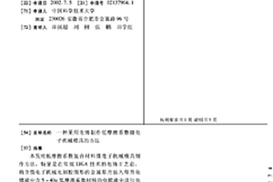 采用电铸制作低摩擦系数微电子机械模具的方法
