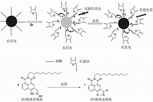 有机磷农药分子探针、其制备方法、应用方法及无机/有机复合稀土上转换纳米材料