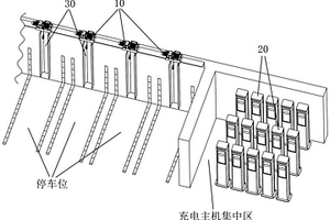 采用集成升降充电的新能源汽车充电系统