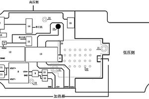 新能源汽车空调加热系统印刷电路板的高压电路及所述印刷电路板