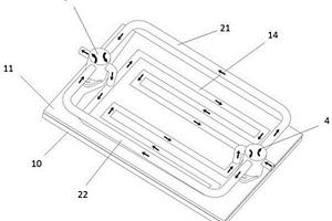 可换流向的动力电池液冷板