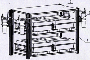 带自动灭火装置的电池箱存储货架