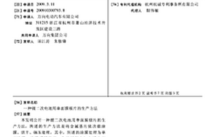 锂二次电池用单面膜极片的生产方法