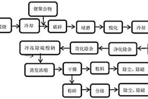 用锂辉石和锂聚合物生产单水氢氧化锂的工艺