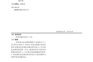 新型蓄电池生产工艺