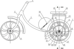 电动自行车的旋转式车座支撑减震机构