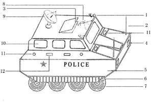 军、警两用侦测、监视车