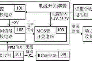 用于电动多旋翼无人飞行器的电源开关装置