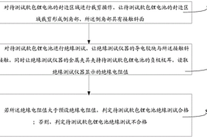 软包锂电池绝缘测试方法