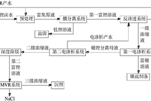 盐湖含锂卤水中富集分离硼的方法