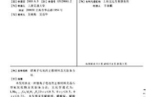 锂离子电池的正极材料及其制备方法