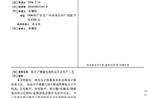 高分子锂蓄电池的设计及生产工艺