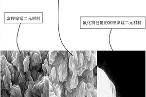 氟化物包覆的富锂镍锰二元材料的制备方法