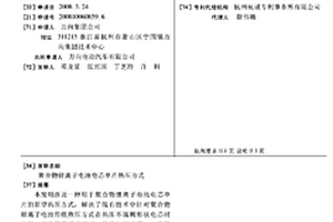 聚合物锂离子电池电芯单片热压方式