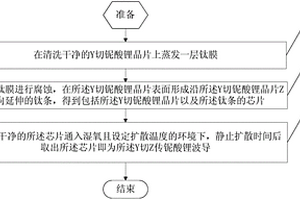 可调节双折射率差的1310nm波长的Y切Z传铌酸锂波导的制备方法