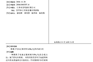 锂离子电池正极材料LiMn2O4的合成方法
