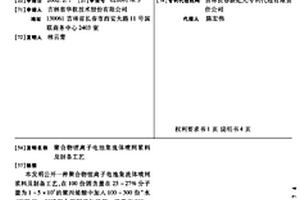 聚合物锂离子电池集流体喷网浆料及制备工艺