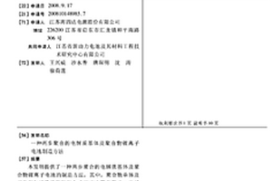 两步聚合的电解质基体及聚合物锂离子电池制造方法