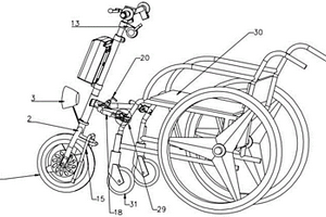 手推轮椅用快速拆装锂电牵引车头