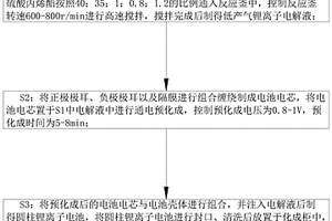 无产气圆柱锂离子电池的制备方法