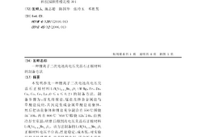 锂离子二次电池高电压尖晶石正极材料的制备方法