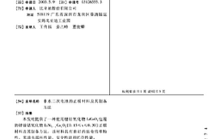 非水二次电池的正极材料及其制备方法