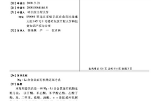 MG-LI合金表面有机物还原方法