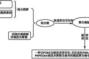 星型倍半硅氧烷聚乙二醇单甲醚丙烯酸酯嵌段共聚物凝胶聚合物电解质及制备方法