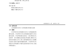 太阳能路灯及用于太阳能路灯的蓄电池组
