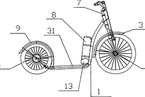 电动滑板自行车