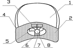 带太阳能风扇的鸭舌帽