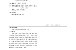 硅基合金负极材料的制备方法