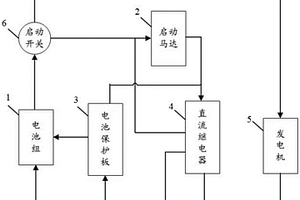 内燃机启动电池电路