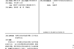 电解法制备对氨基苯酚工艺中废水的处理方法
