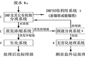 含有有机物、DMF和盐类的废水的处理方法和装置