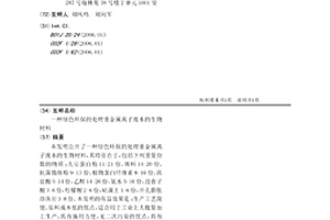 绿色环保的处理重金属离子废水的生物材料